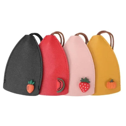 Creative Pull-Out Leather Key Case Cover - Large-Capacity Sleeve Keychain Bag, Cute Car Key Fob Protector with Holder Hook