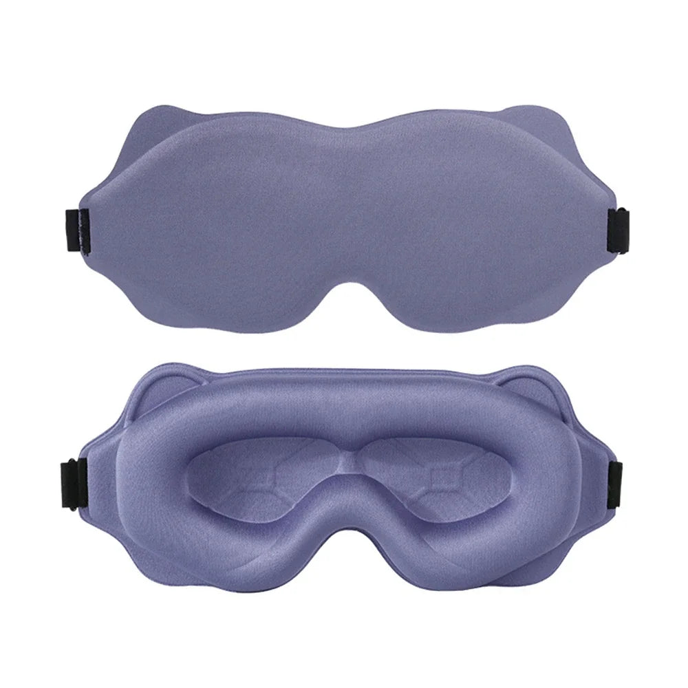 3D Padded Sleep Mask for Eyes — Soft Light-Blocking Eyepatch, Sleeping Aid & Eye Shade Blindfold
