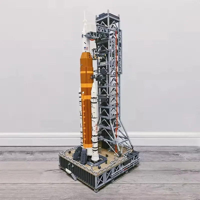 MOC Space Rocket Launch System Building Blocks – Model Toy Ornament Gift for Boys and Kids