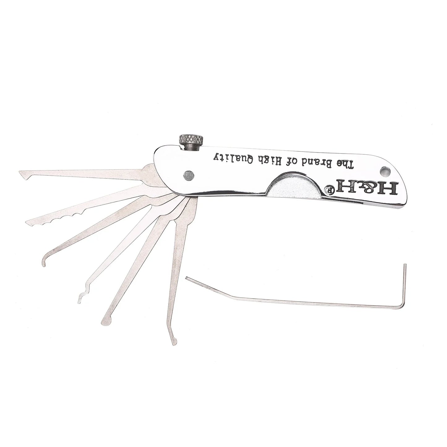 Foldable 7-in-1 Stainless Steel Lock Picking Set: Compact Training Kit for Beginners & Professionals | Lock Pick Set with Wrench