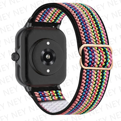 Nylon Elastic Watch Band for Amazfit GTS/GTR 4-3-2, Stratos & Bip Series – Bohemian Shiny Adjustable 20mm/22mm Strap
