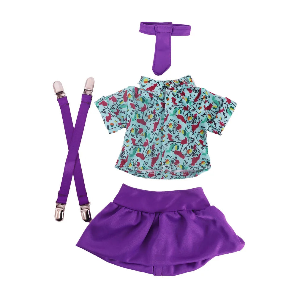 18-Inch Doll Nightdress Outfit — Purple Series Clothes for American & 43CM Baby Dolls, Our Generation Doll Gift
