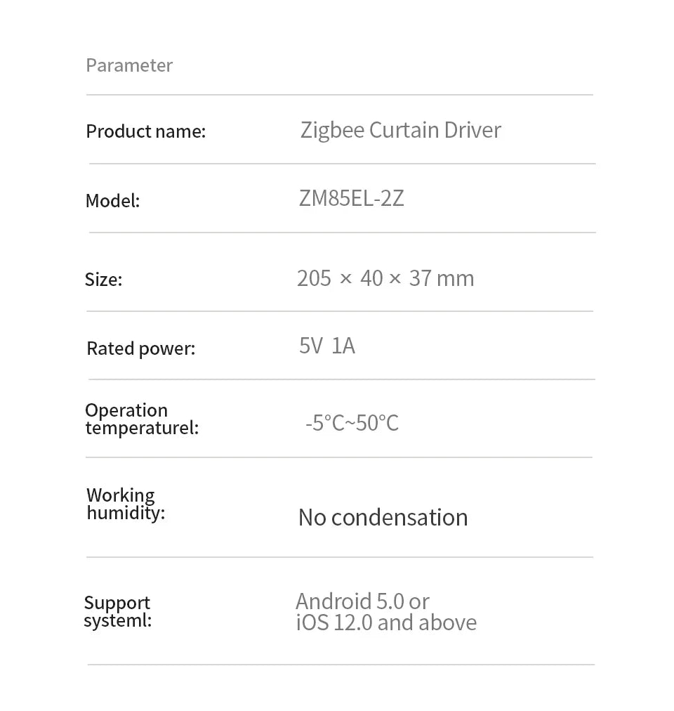 Zigbee Smart Curtain Driver Robot – For Roman I & U Type Tracks, Alexa & Google Home Control, Zemismart Motor Drivers