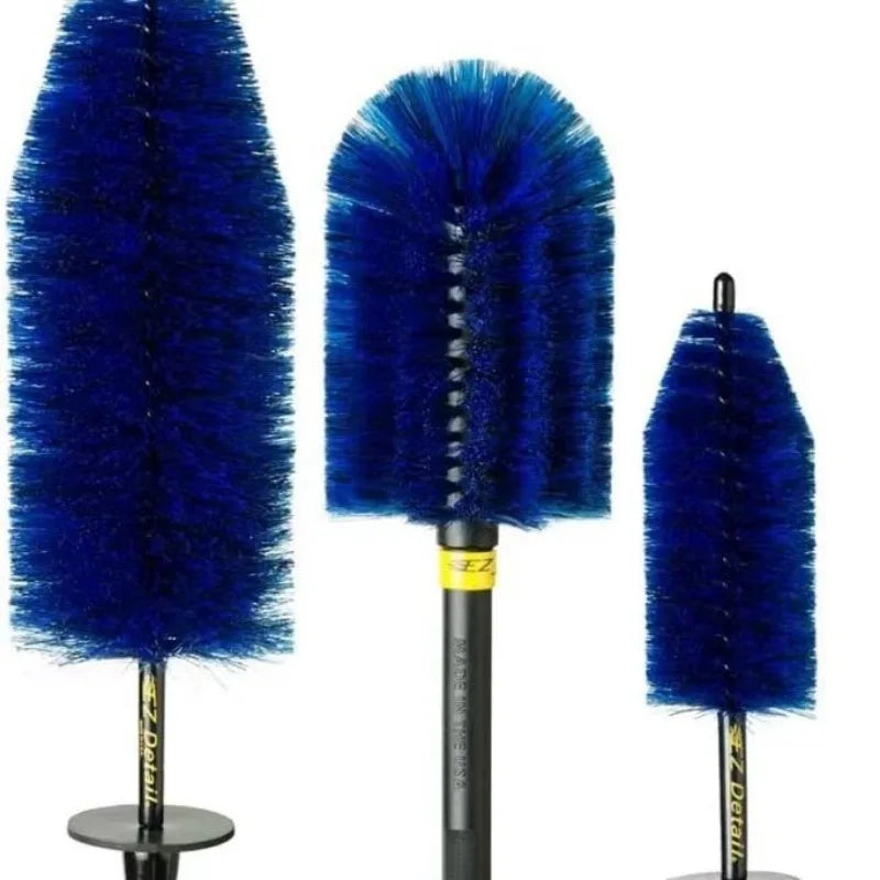 Car Wheel Cleaning Brush | Long Handle Microfiber Tire & Rim Detail Brush for Auto & Motorcycle