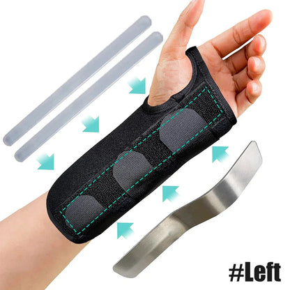 Adjustable Wrist Brace for Carpal Tunnel Relief — Night Support with Splints for Injury, Pain, Sprain, and Tendonitis