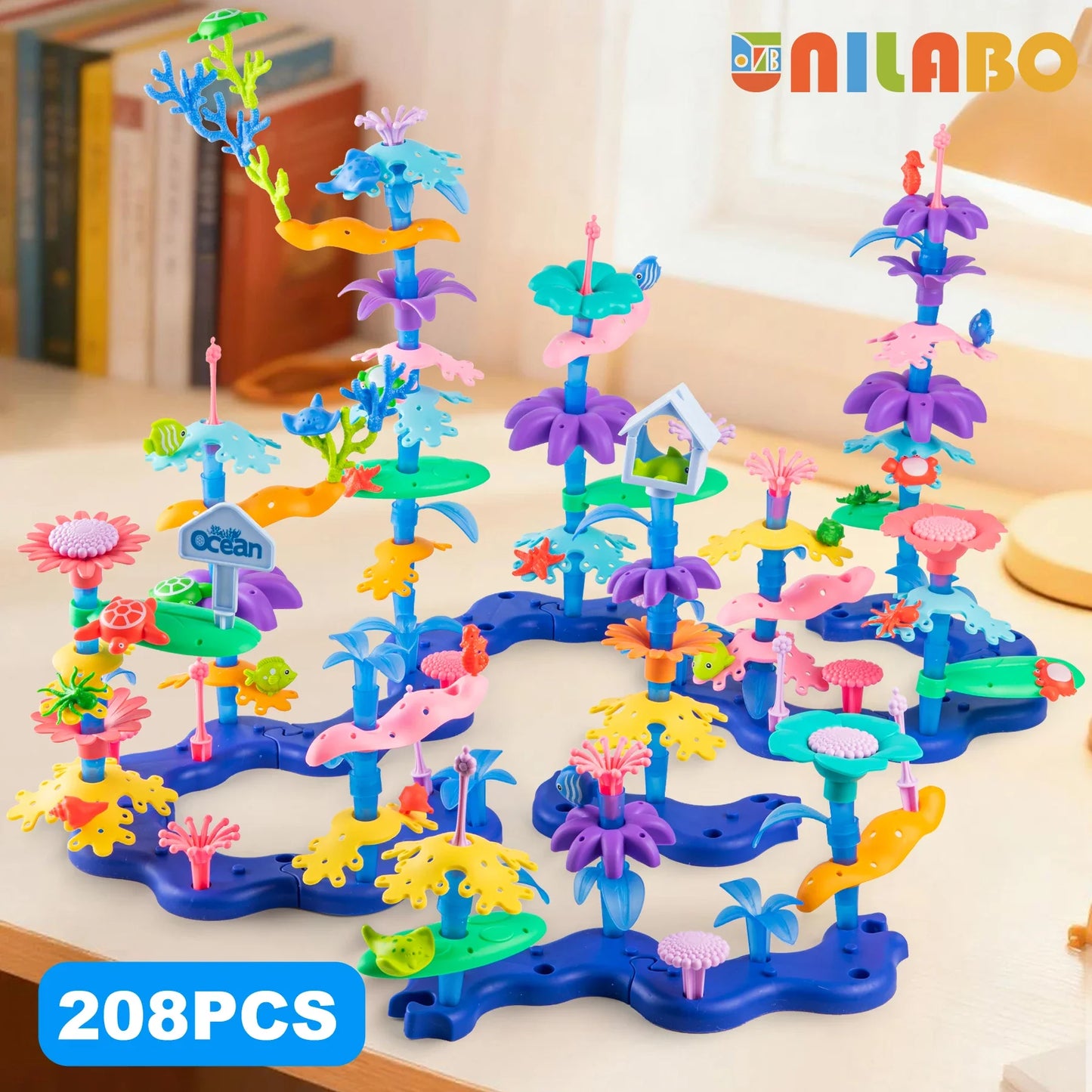 STEM Flower Garden Building Toy - Creative Educational Construction Set for Kids Ages 3-7