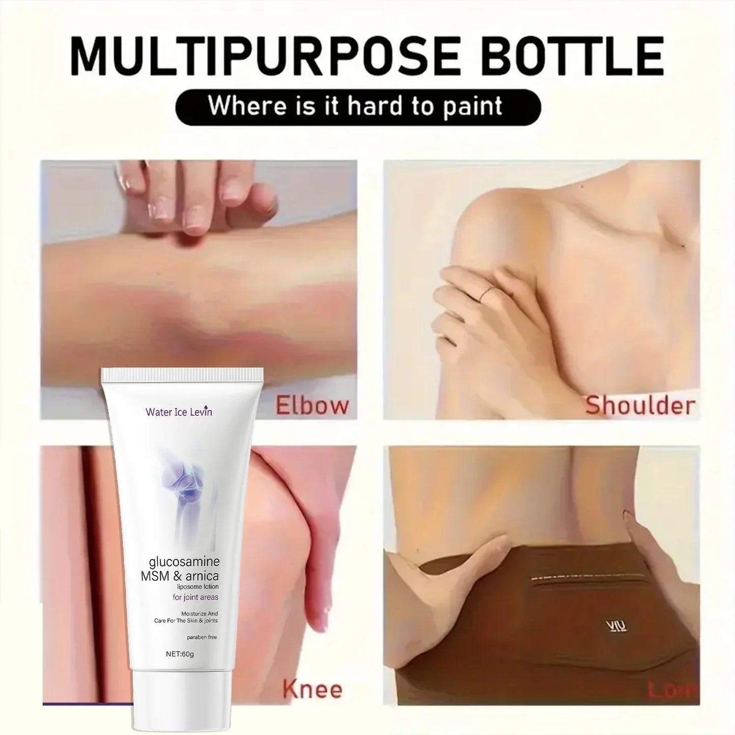 Glucosamine MSM Arnica Joint Cream - Liposome Moisturizing Lotion with Paraben-Free Formula