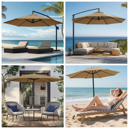 Universal 6/8 Rib Patio Umbrella Replacement Canopy – Polyester Sunshade & Rainproof Outdoor Cover Cloth
