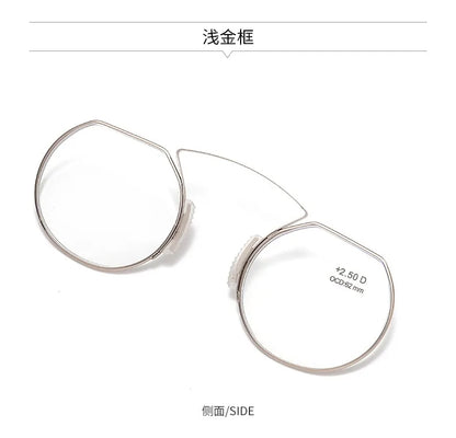 Clip-On Nose Reading Glasses – Anti-Blue Light Presbyopic Eyewear for Men & Women, 1.5 Magnification