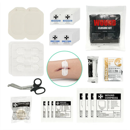 RHINO RESCUE Zip Stitch Wound Closure Kit – Dressings & Strips for Cut Care