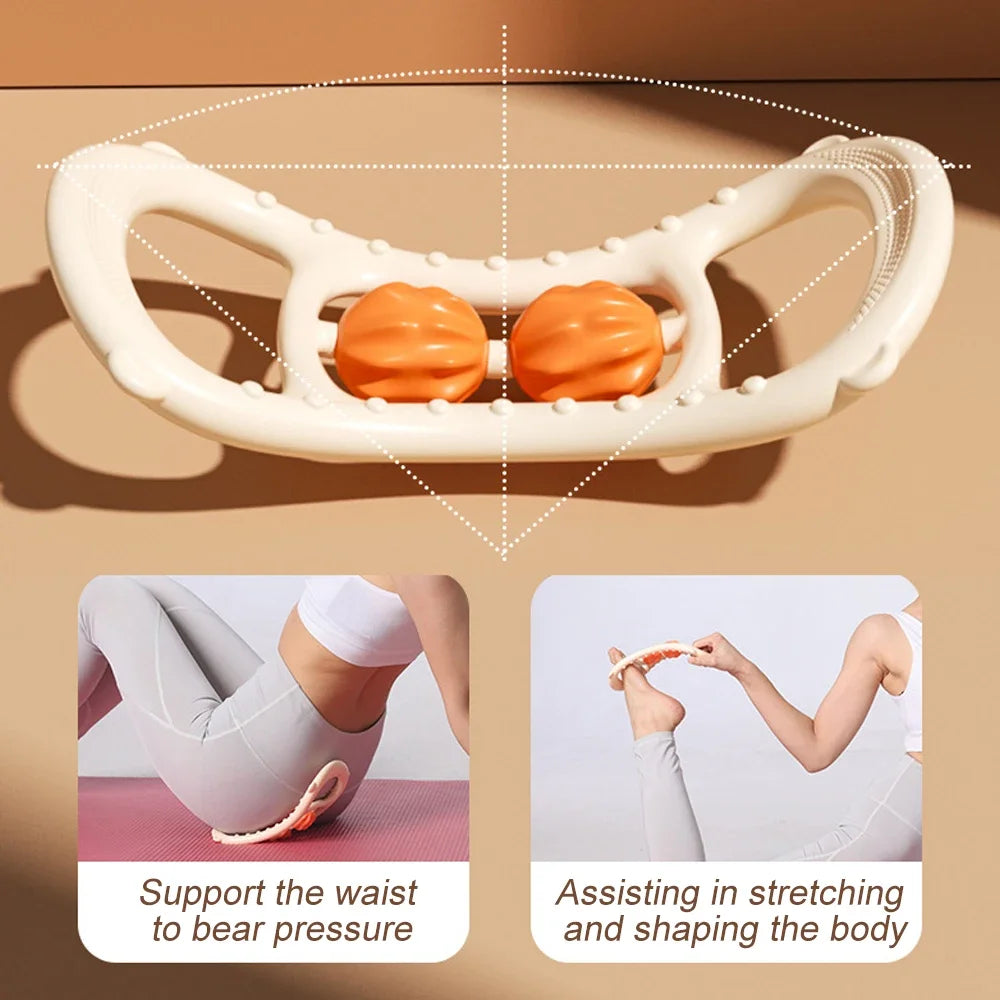 9-Wheel Fascia Muscle Roller – Cellulite Massage Tool for Relieving Muscle Soreness & Reducing Thigh, Calf, and Arm Cellulite