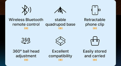 Ulanzi MA09 1.8m Selfie Stick Tripod – Remote Control Tripod for iPhone 16-13 Pro Max & Android with Panoramic Ball Head Holder