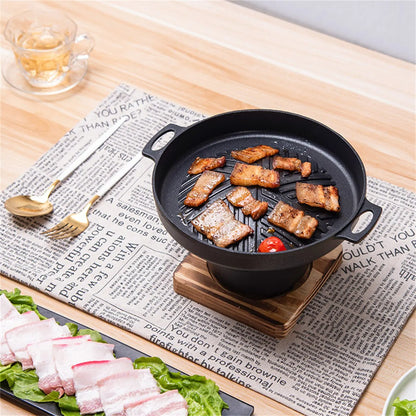 Mini BBQ Alcohol Stove Barbecue Grill | Japanese One-Person Cooking Oven | Detachable Outdoor BBQ Plate for Roasting Meat