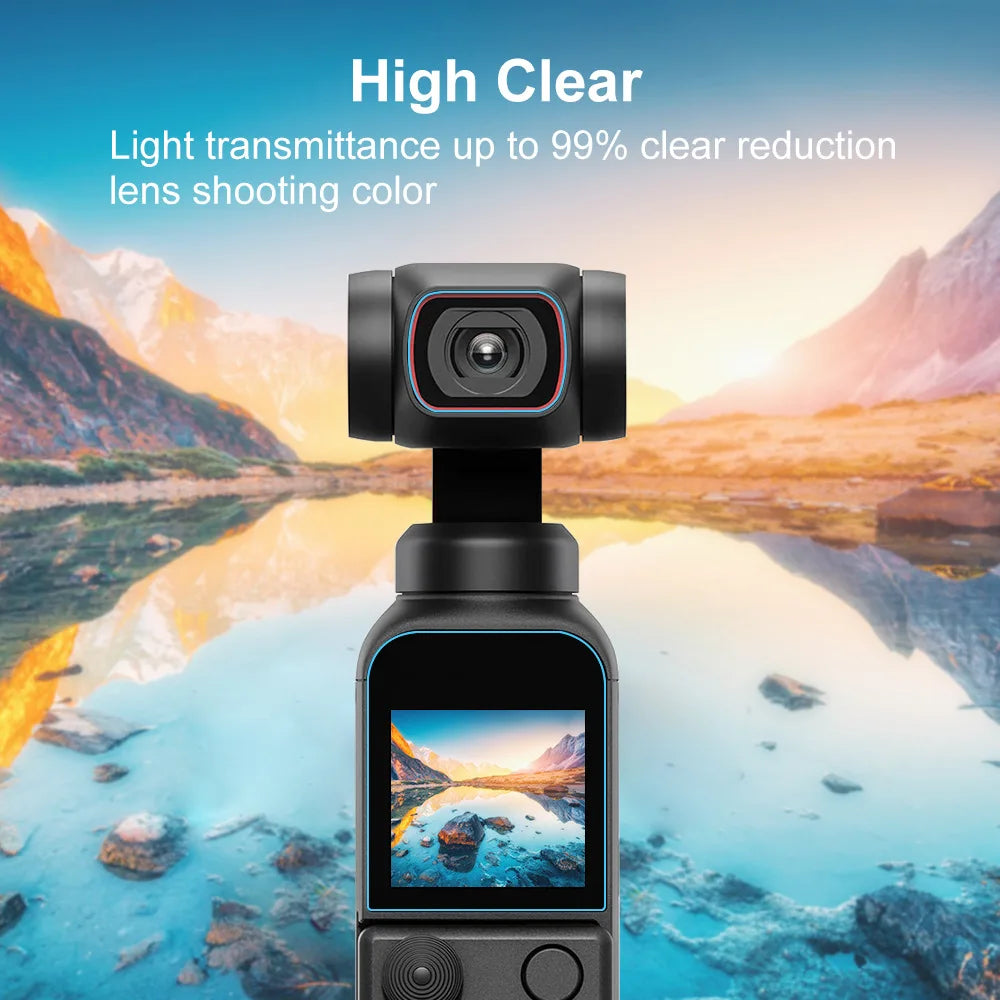 Full Cover Hard Glass LCD Screen Protector for DJI OSMO Pocket 3/2 – Action Camera Lens Film Accessory
