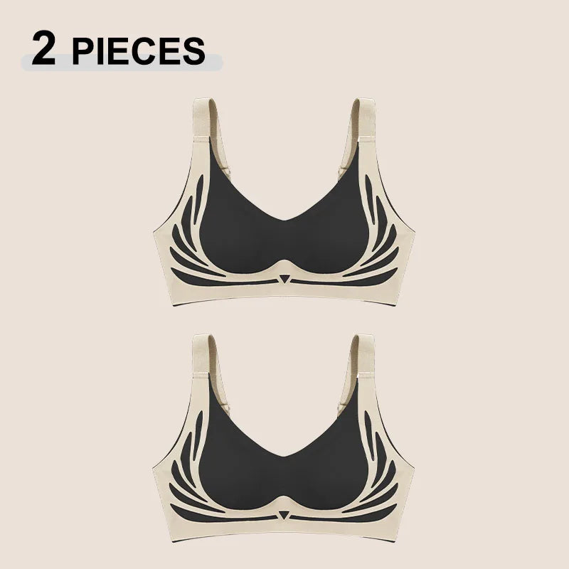 Seamless Push-Up Angel Wings Bra Set for Women – Soft Wireless Comfortable Breathable Lingerie (1 or 2 Pack)