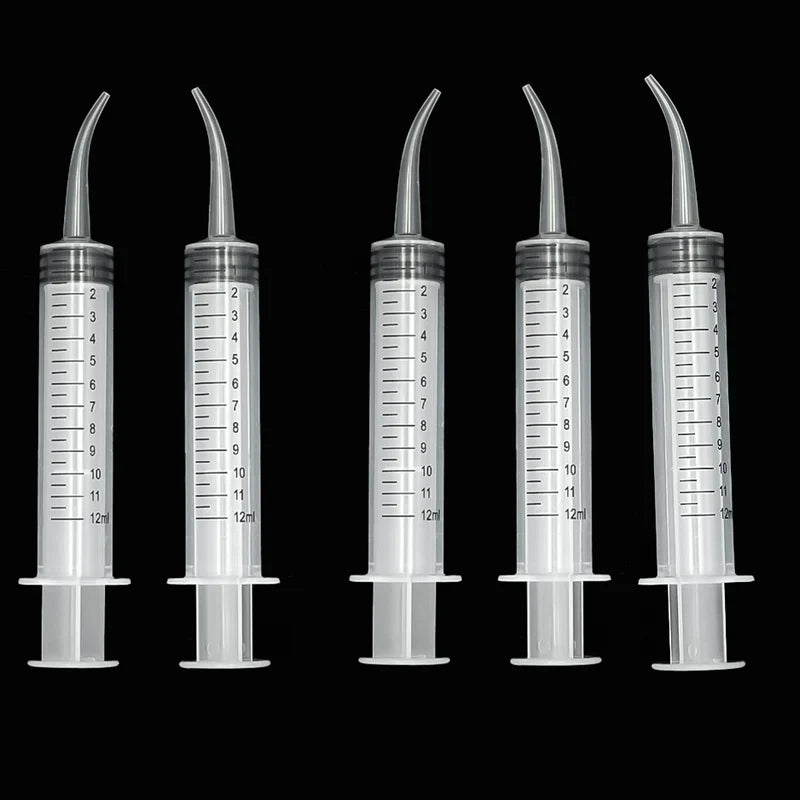 Elbow Syringe Bird Feeding Tool - 12ml Needleless Plastic Medicine Feeder for Pigeon Chick Hand Feeding