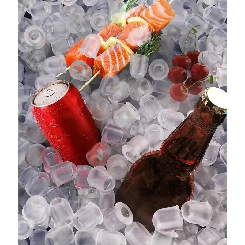 Ecozy Portable Countertop Ice Maker - Makes 9 Ice Cubes in 6 Minutes, Includes Ice Bags, Scoop & Basket for Kitchen