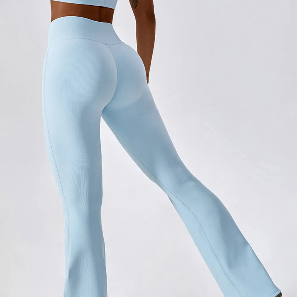 Women’s High Waist Flare Leggings – Wide Leg Yoga Pants for Gym, Workout, Fitness & Latin Dance Sports Trousers