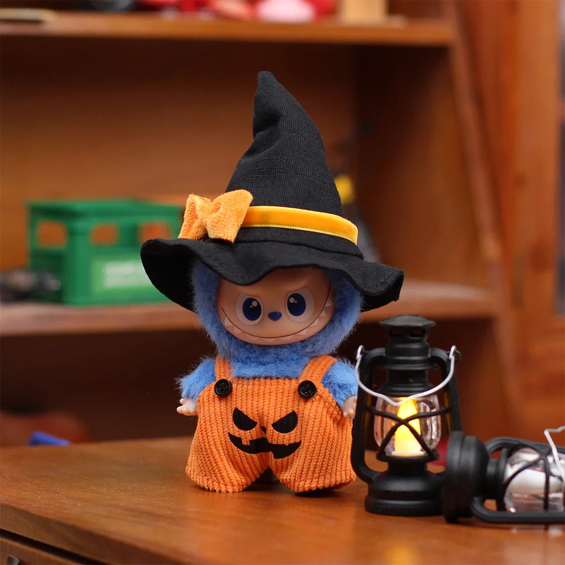 Labubu Halloween Cloak Dress with Hat — 10.5cm V4 The Monsters Pin for Love Series Doll Clothes & Accessories