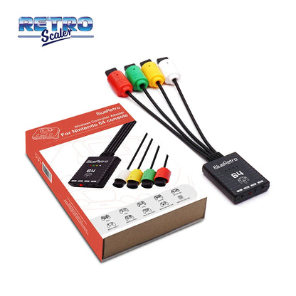 RetroScaler BlueRetro Wireless Adapter – Supports Up to 4 Controllers for Nintendo 64 N64