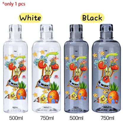 SpongeBob Graduated Water Cup - 500ml/750ml BPA-Free Plastic Bottle
