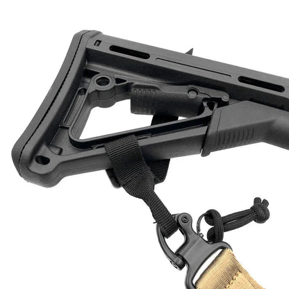 Adjustable Rifle Buttstock Sling Adapter - Gun Stock Strap Belt for Hunting & Outdoor Use