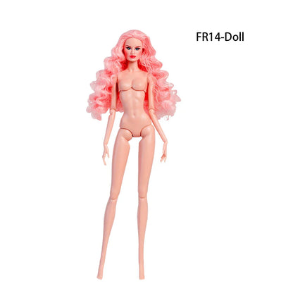 32cm European Supermodel Nude Doll – Original 1/6 Joint Figure with Multi-Color Skin and Exquisite Makeup, Full Series Collectible Toy