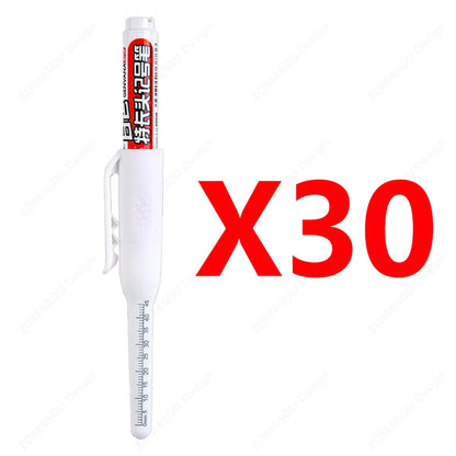 Carpenter Marker Pens — 45mm Long Nib Head, Hole Marker for Woodworking, 100-1PCS White/Black/Blue/Red Hand Tools