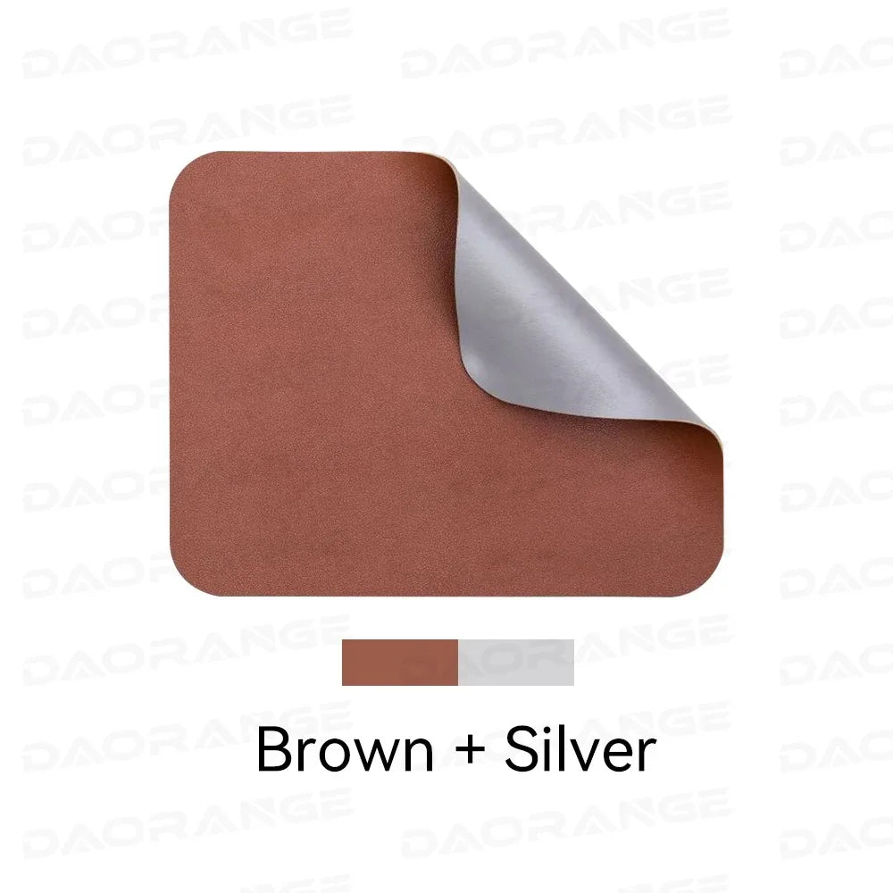 Creative Anti-Slip Leather Mouse Pad – Stylish Gaming & Office Desk Mat for Laptop, PC & MacBook