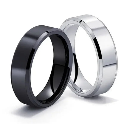 New Stainless Steel Titanium Ring - Simple Trendy Metal Rings for Women & Men, Party Jewelry Punk Accessories