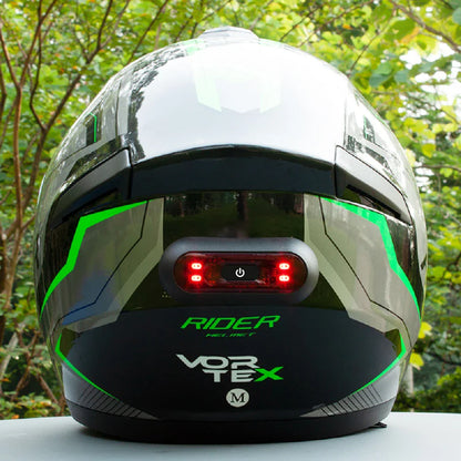 Waterproof LED Motorcycle & Bicycle Helmet Light – Safety Signal Rear Taillight Warning Lamp for Night Riding Helmets & Bikes
