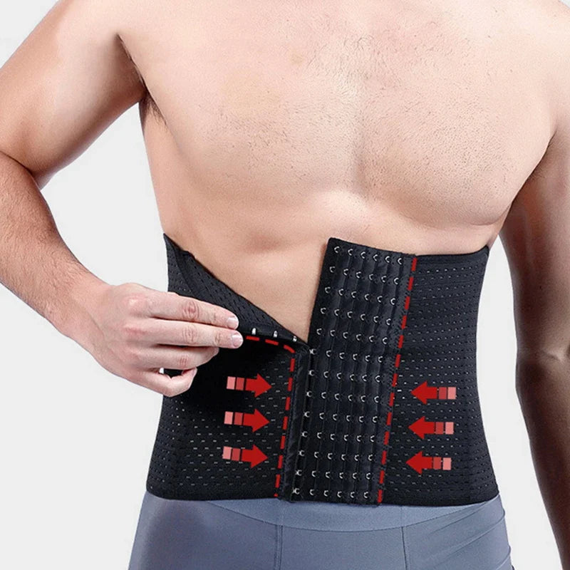 Men’s Slimming Body Shaper Waist Trainer – Trimmer Belt Corset for Abdomen, Belly & Tummy Control, Fitness Compression Shapewear