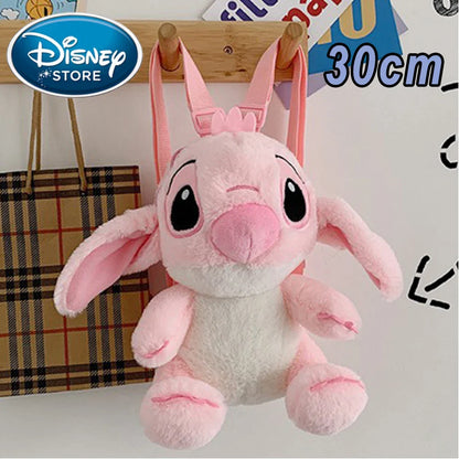 Disney Blue Stitch Plush Backpack – Large-Capacity Cartoon Bag for Kids & Kindergarten Gift