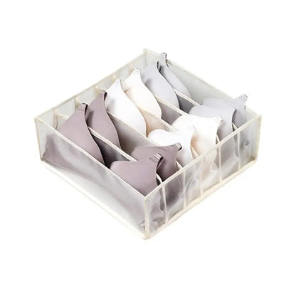 7-Grid Jeans Storage Box — Closet & Wardrobe Drawer Organizer for Clothes, Pants, and Socks Separation