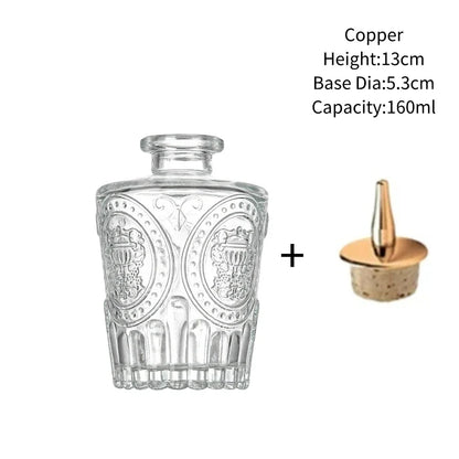 Vintage Glass Cocktail Bitters Bottles — Stainless Steel Cap Seasoning & Bar Accessories for Kitchen & Bartender Use