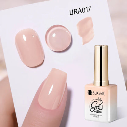 UR SUGAR 15ml Jelly Milky White Gel Polish – Translucent UV Soak Off Nail Art Varnish Semi-Permanent Fashion Nail Color