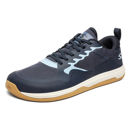 HOBIBEAR Unisex Walking Sneakers – Lace-Up Hiking & Running Shoes for Men & Women, Outdoor Artificial Leather Sneakers