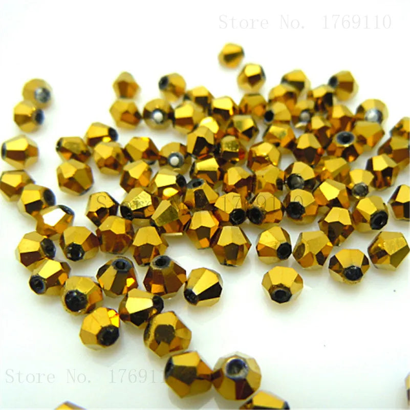 Isywaka 3–8mm Austria Crystal Bicone Glass Beads – Colorful Faceted Loose Spacer Beads for DIY Jewelry Making, Bracelet & Charm Craft Supplies