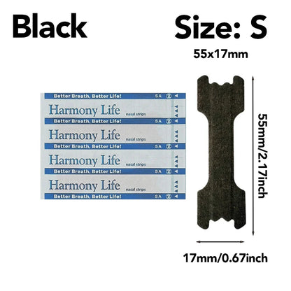 10-200PCS Black Nose Strips — Anti-Snoring Nose Patch for Better Sleep and Easier Breathing