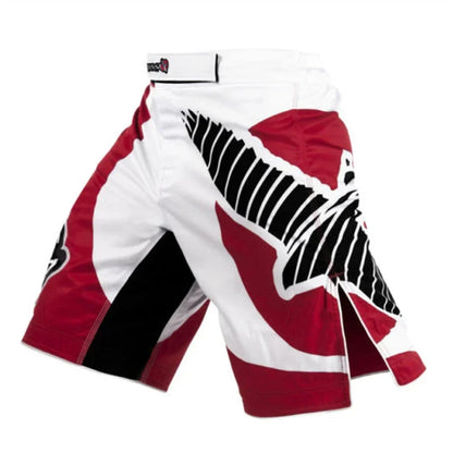 MMA Black Dragon Eagle Fight Shorts – Breathable Kickboxing Muay Thai Training Shorts, Lightweight Boxing Sports MMA Gear