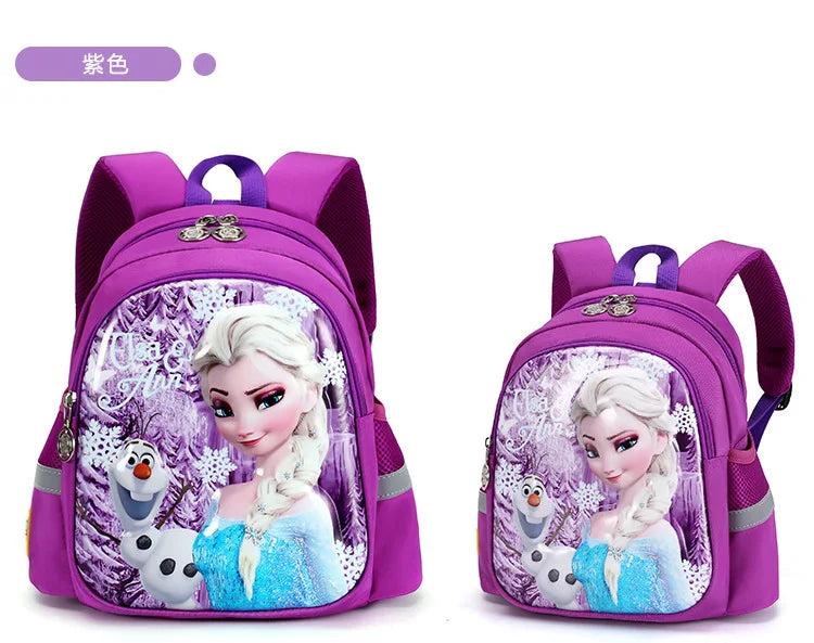 Disney Frozen Elsa Kindergarten Schoolbag - Cartoon Shoulder Bag & Backpack for Boys and Girls, Baby Children Handbag