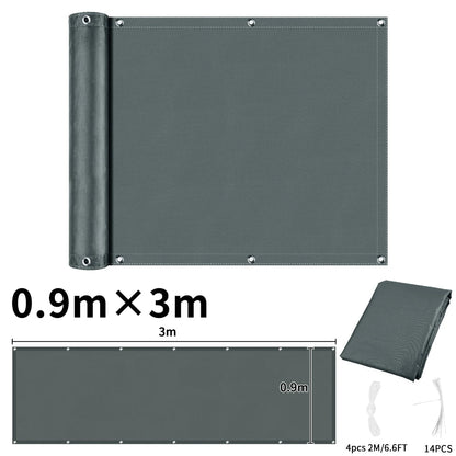 Balcony Privacy Screen Fence Cover with Grommets – Waterproof UV Protection Sunshade Cloth for Patio, Garden & Outdoor Shelter