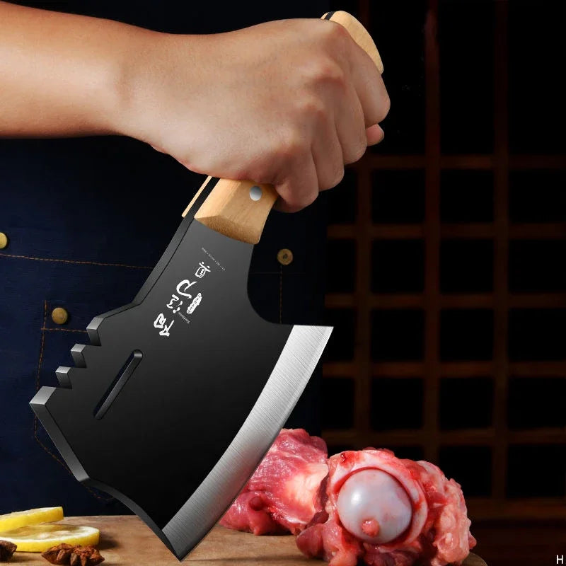 Axe Chopping Bone Knife - Butcher's Special for Big Bones, Commercial and Home Use, Model TB9195