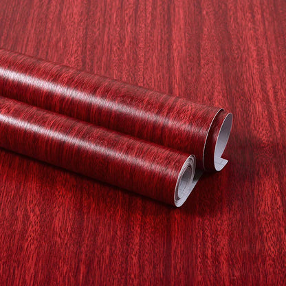 Self-Adhesive Waterproof Wood Grain Vinyl Wallpaper Roll – PVC Wall Sticker for Furniture Renovation & Bedroom Home Decor