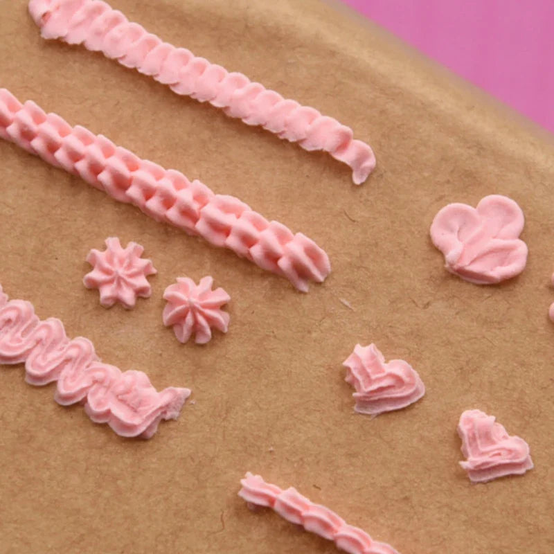 19PCS Mini Nozzle Set – Pottery Clay, Dessert, Food, and Toy Piping Tips for DIY Miniature Cakes