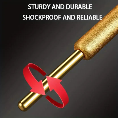 12PCS Diamond Chainsaw Sharpener Set – Titanium Coated Corundum Rotary Burr Stones for Chainsaw Sharpening, Jade Carving & Grinding Tool Kit