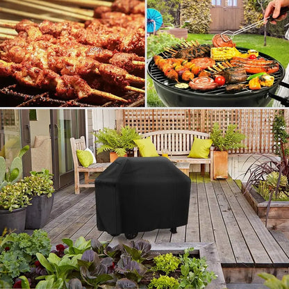 Heavy Duty Waterproof BBQ Grill Cover - Anti-Dust, Rain Protective Outdoor Barbecue Cover for Weber and Charbroil