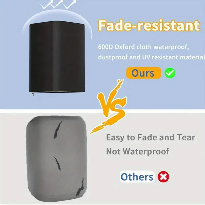 Durable All-Weather Speaker Cover — Waterproof, Dustproof & Sun-Resistant Polyester for Indoor & Outdoor, Black