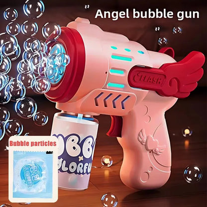 Automatic Bubble Gun Rocket - Electric Bubble Blower Toy with Bubble Liquid for Kids’ Beach & Outdoor Fun