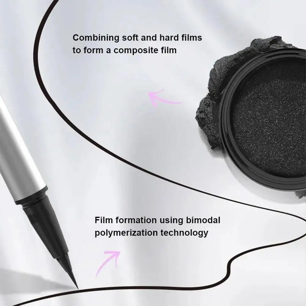 Dezone Lower Eyelashes Stamp Pen - Black/Brown Waterproof, Sweatproof 3 in 1 Korean Makeup for Natural-Looking Eyelashes